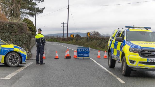 Gardai at the scene of the fatal collision in St Johnston in February. (North West Newspix)