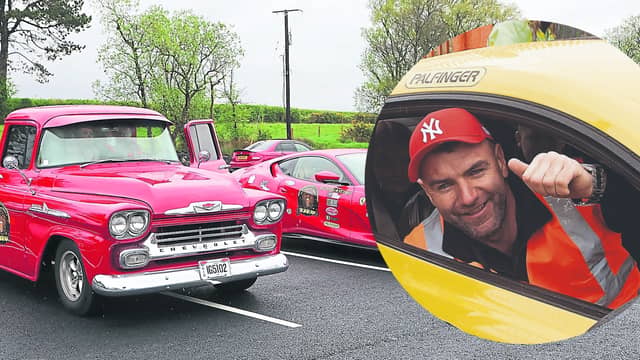 Keith Gamble, inset, will be taking to the roads for the charity event in early May