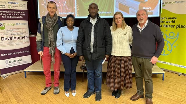 Gerry McGovern, Olitha Mpofu, John Erameh, Myra McAuliffe and Liam Burns at the ChangeMakers Donegal event