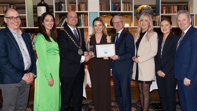 Colin Bradley, Aisling Arnold, Michael Magner, Chantalle Wymbs, Ciarán Ó hAnnracháin, Carolynne Murray, Natasha Gilleece and Niall Coffey. Photo: Clive Wasson