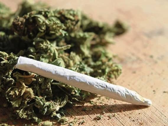 The man was found in possession of cannabis