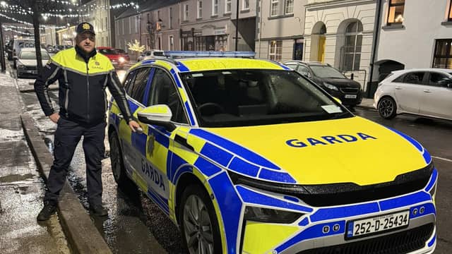 Garda Ciaran Cassidy on duty in Glenties