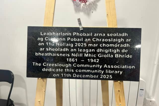 Chairperson, Glenties Municipal District,  Michael McClafferty, officially launched the community library. 