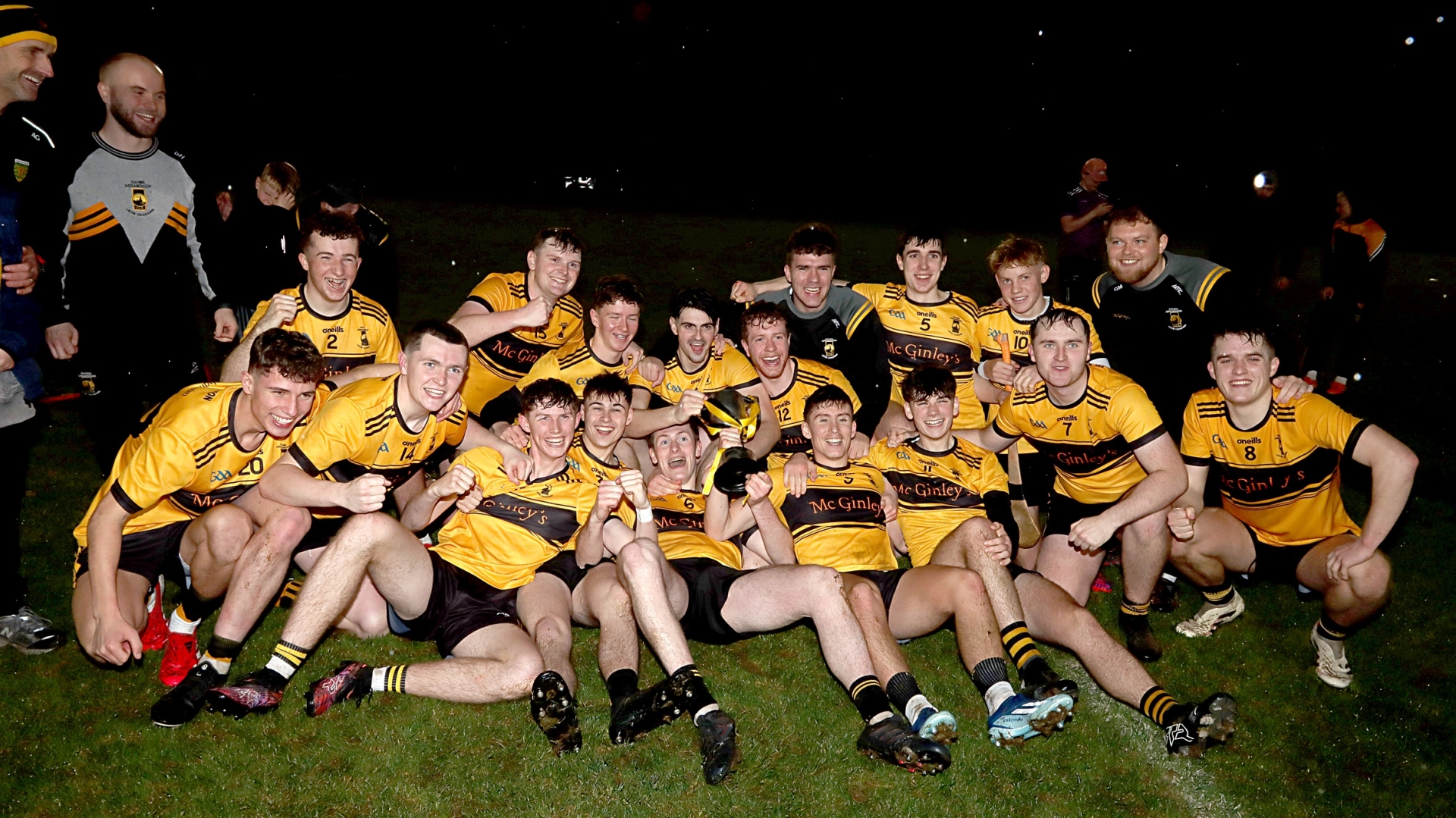 St Eunan's hurlers celebrate their U-21 A hurling success