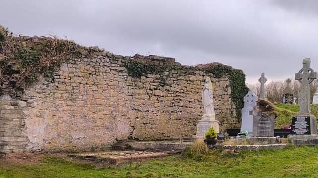 The north wall of Finner Church