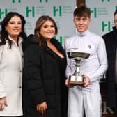 Dylan Browne McMonagle with his family at The Curragh. Photo: Inpho