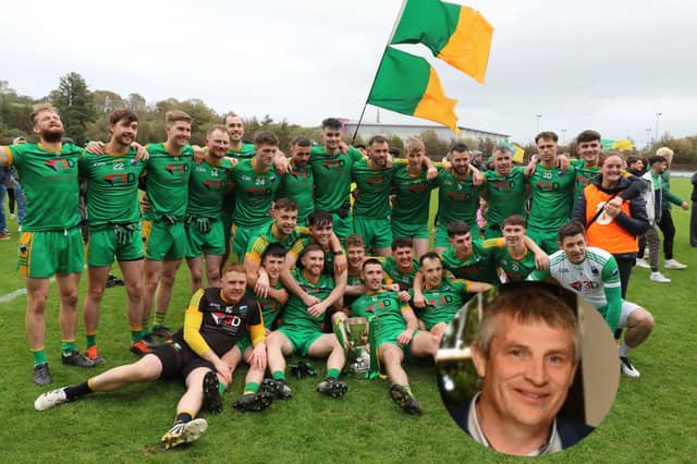 Naomh Columba celebrate: INSET John Joe Doherty