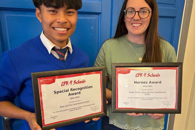 The Royal and Prior Comprehensive School in Raphoe and St Catherine's Vocational School in Killybegs both received a CPR 4 Schools award, which recognises schools, teachers, and students for their remarkable efforts in promoting and training in CPR.