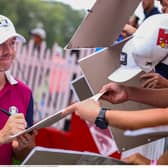 Rory McIlroy greeting fans in New York PIC: Sportsfile
