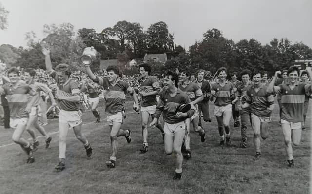 The Donegal minors on a lap of honour after winning the 1985 Ulster Minor title Picture: Michael O'Donnell