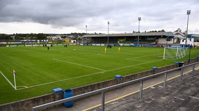 A general view of Finn Park, the home of Finn Harps FC. Photo: Sportsfile
