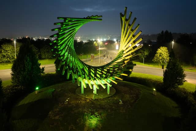 Support has been shown for the team all around the county with flags and signs hanging up at all given opportunities, such as Letterkenny’s Polestar roundabout lighting up county colours in support of the senior team.