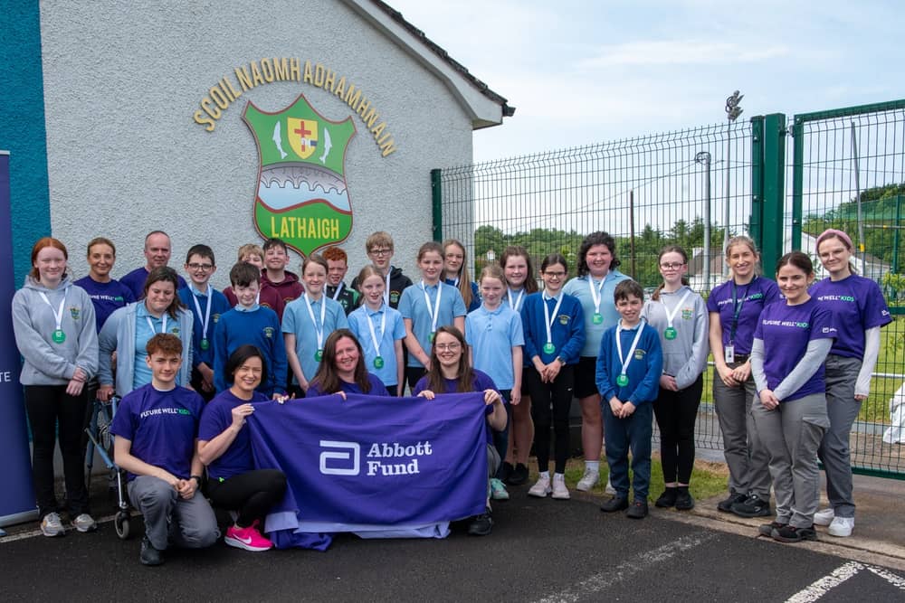 Students of St Eunans NS Laghey celebrated completing The Future Well Kids Programme with Abbott. Photo: Christina J Irwin