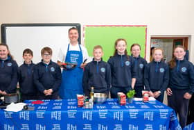 Students from St Conal’s NS Portnoo, Narin, are pictured enjoying a cookery session as part of Tesco Ireland’s newest school programme, Stronger Starts Cooks