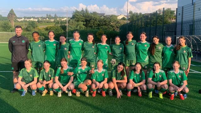 The Donegal U14 side who were preparing for the Gaynor Cup, getting a training session with Republic of Ireland U17 coach Rob Sweeney