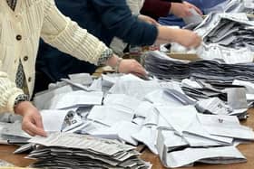 Counting of votes at a local election in Donegal
