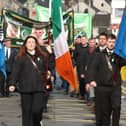 The Drumboe commemoration parade makes its way through Stranorlar last year