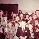 Pupils pictured in September 1975 at the Mass for the official opening of St Aengus National School in Bridgend.