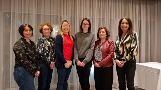The six members of staff at Donegal Education Support Centre. PHOTO: Siobhán McNamara
