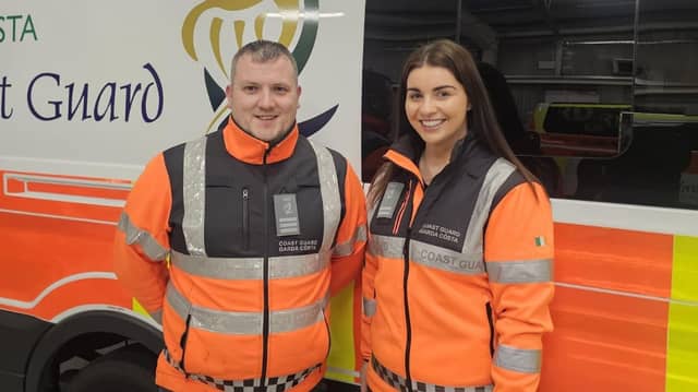 Ronan McFadden and Amay Conneely of Killybegs Coast Guard Unit