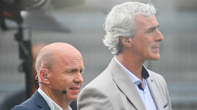 Peter Canavan alongside Donegal boss Jim McGuinness