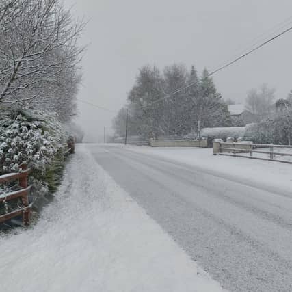 The scene at Woodlands in Letterkenny on Tuesday. There has been more overnight snow across many parts of the county