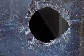 A number of windows of a house in Buncrana were smashed