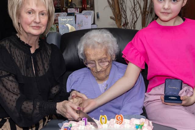 “It’s just a big blessing to our family that we have her,” Ruby, a third-class pupil at St Mary’s NS in Castlefin, says, proudly adding: “Aunt Ruby was 100 on my Christening.”