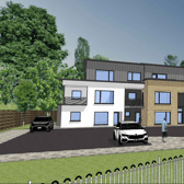An artist's impression of the new apartments