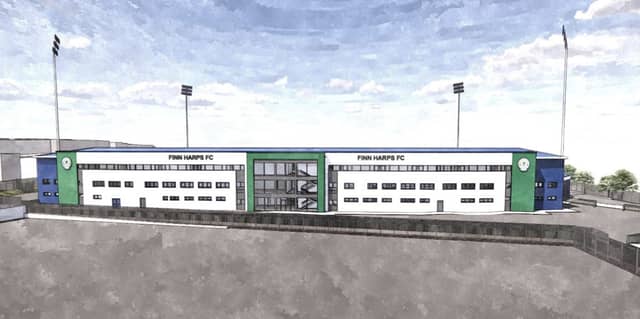 An impression of the proposed new Finn Harps stadium in Stranorlar