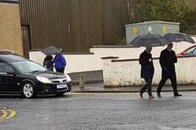 The funeral cortege of Ryan Glenn makes its way through Castlederg