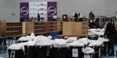 The count centre at the Aura Leisure Centre in Letterkenny
