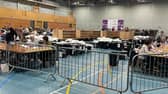 The scene at  the Aura Centre in Letterkenny for the Donegal constituency election count