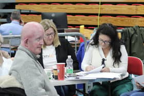 Arthur McGuinness at the count of the Donegal constituency