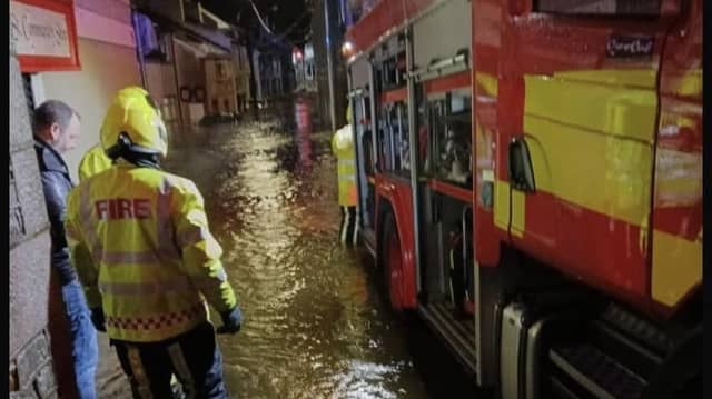 Killybegs Fire Service on Bridge Street this morning