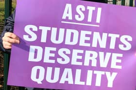 The protest, which is taking place nationwide, is being organised by second-level teacher unions the ASTI and the TUI