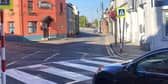 The pedestrian crossing at the Bank of Ireland in Ballybofey