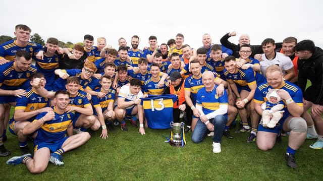 Naomh Padraig, Uisce Chaoin celebrate winning the Donegal JFC title in O'Donnell Park