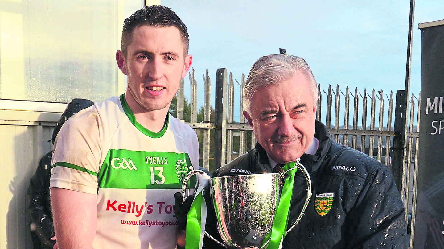 St Naul's were Donegal IFC winners in 2019, with Stephen Griffin captaining the side and accepting the trophy from then County Board Chairman Mick McGrath
