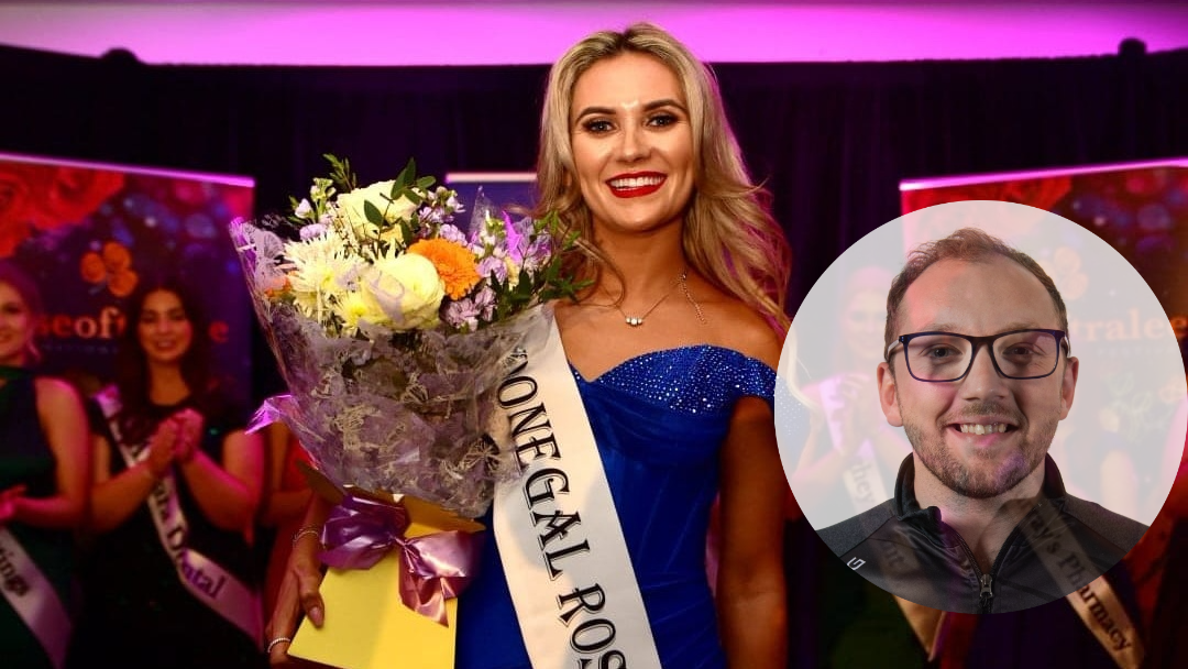 Donegal Town's Colton Friel (inset) has been selected as the Donegal Escourt and will accompany Glenswlly’s Niamh Shevlin, the Donegal Rose at the Rose of Tralee
