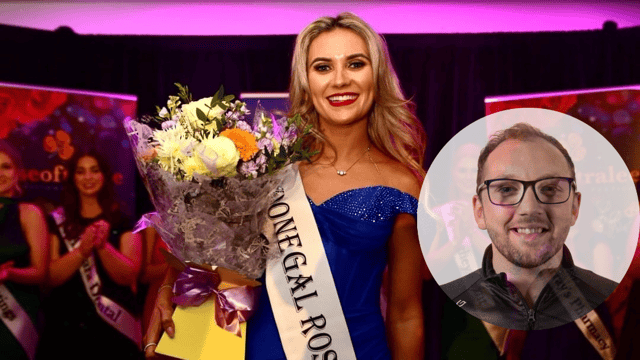 Donegal Town's Colton Friel (inset) has been selected as the Donegal Escourt and will accompany Glenswlly’s Niamh Shevlin, the Donegal Rose at the Rose of Tralee