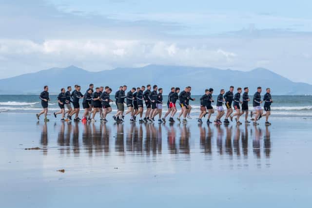 “The story so far is that alongside 31 gents completed the annual rose escort boot camp based in Tralee where we worked on team building, problem-solving and faced the elements and were put through our paces on Beanna beach,” he said. “We have already achieved and completed a lot together as one team of real characters now ready and all set to meet the Roses.”