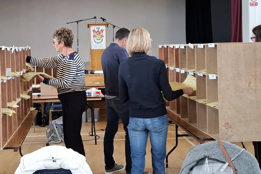 The count is underway in the St John Bosco Centre