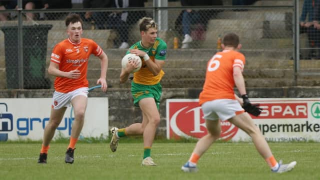 Tomas Carr in action for the Donegal county minors against Armagh in Ballyshannon