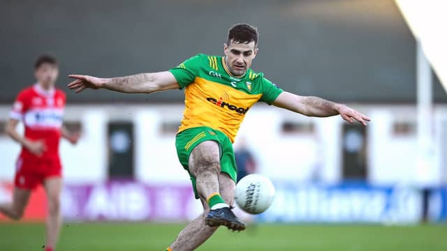 Caolan McGonagle in action against Derry last Saturday