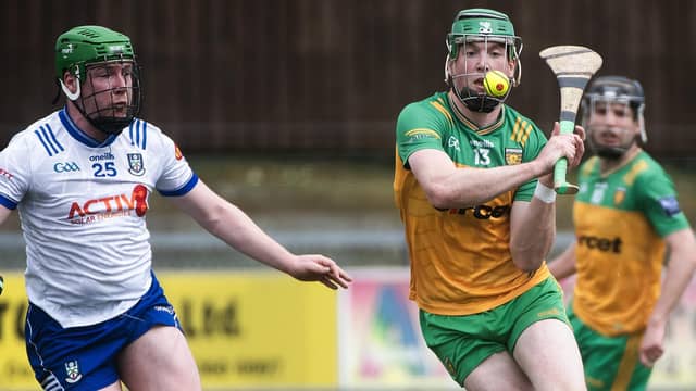 Donegal's Josh McGee Cronolly in action against Monaghan