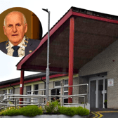 Cllr Tom Conaghan (inset) has been calling for work to be carried out at the community hospital