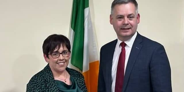 Linda Boyle with Deputy Pearse Doherty.