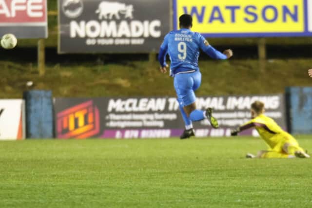In a first half where chances counted as low as the temperature, following the breakthrough goal, Tony McNamee was over the top with an attempt that was always rising.