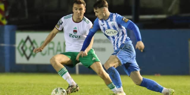 Patrick Ferry on the attack for Finn Harps. Photos: Joe Boland (North West Newspix)